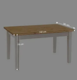 Wohnen Küchen-Essgruppen|Esszimmer Komplett*Landhaus Essgruppe Sibiuta in Weiß Kiefer massiv (vierteilig)