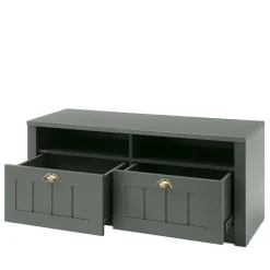 Wohnen Schuhschränke|Garderobenbänke*Landhaus Flur Bank in Dunkelgrün - Niestov