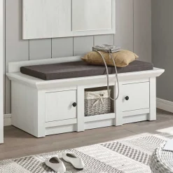 Wohnen Landhaus Flurbank in Weiß Chelles mit Stauraum