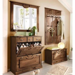 Wohnen Landhaus Flureinrichtung in Dunkelbraun - Yemisa (vierteilig)