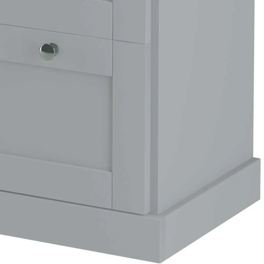 Wohnen Landhaus Flurkommode in Grau mit Eiche - Rino