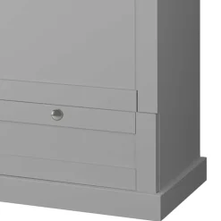 Wohnen Garderobenschränke*Landhaus Flurschrank in Grau mit Eiche - Rino