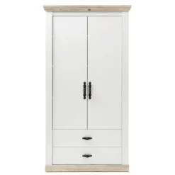 Wohnen Garderobenschränke*Landhaus Flurschrank mit Doppeltür - Nedita