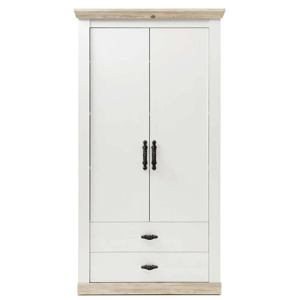 Wohnen Garderobenschränke*Landhaus Flurschrank mit Doppeltür - Nedita