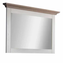 Wohnen Spiegel|Flurspiegel*Landhaus Flurspiegel Izarella in Weiß und Taupe