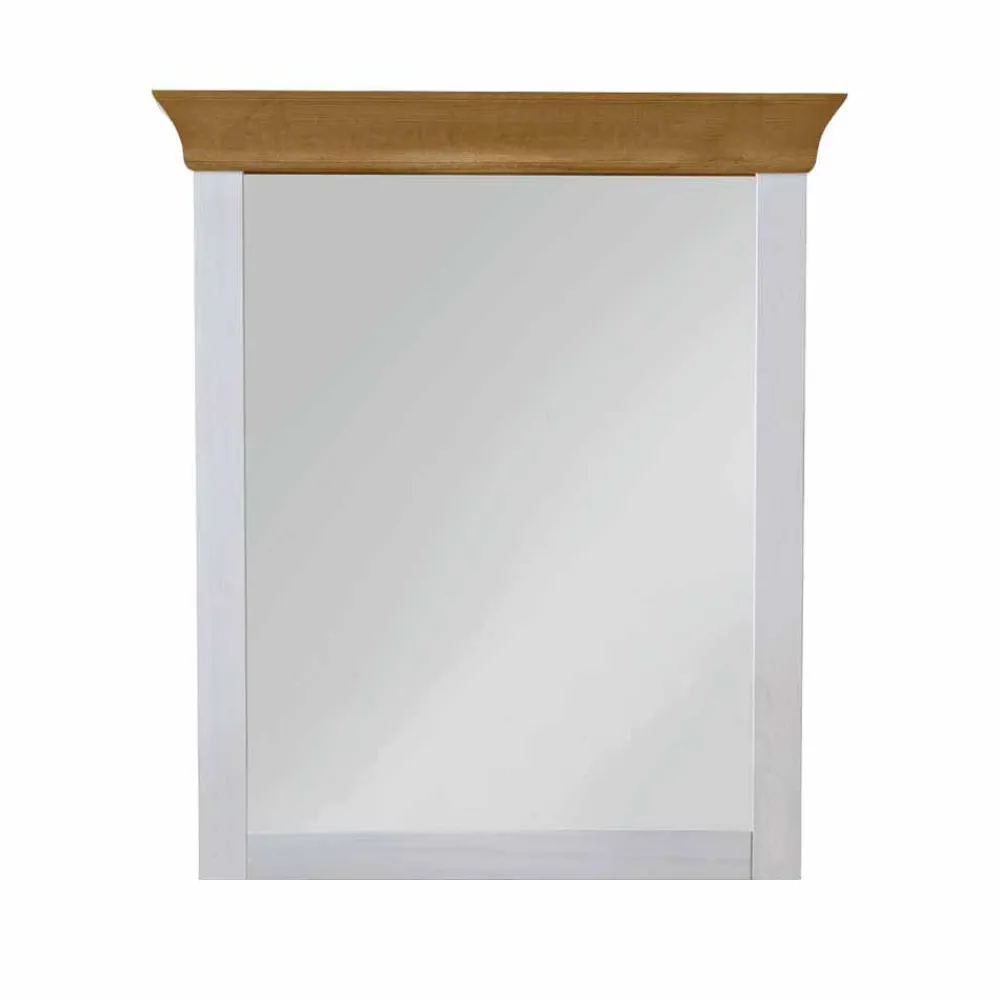 Wohnen Landhaus Flurspiegel Lameira in Weiß