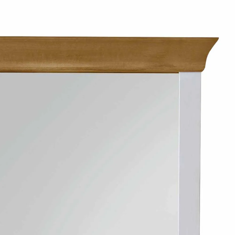 Wohnen Landhaus Flurspiegel Lameira in Weiß