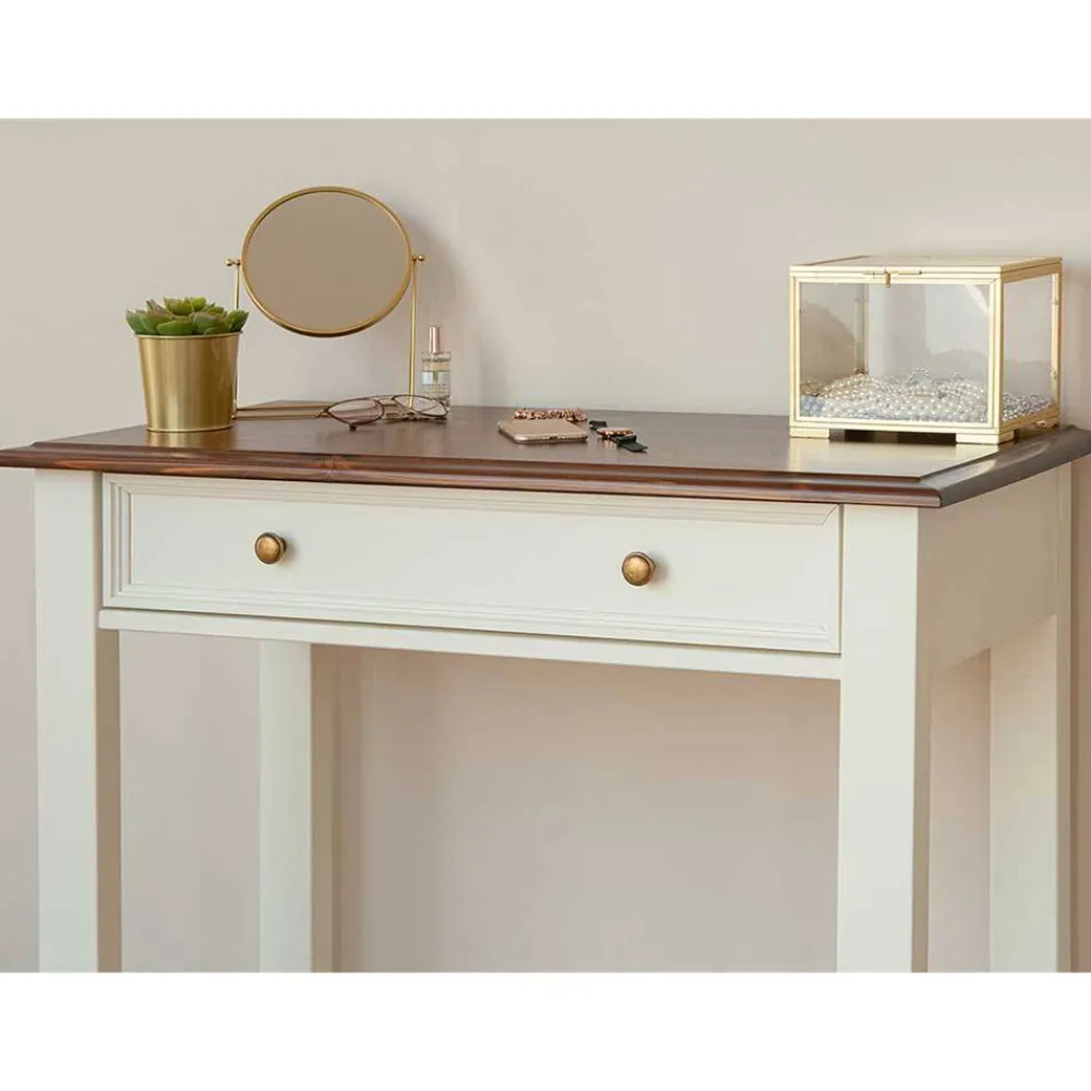 Wohnen Schminktische*Landhaus Frisiertisch mit einer Schublade - Manipur