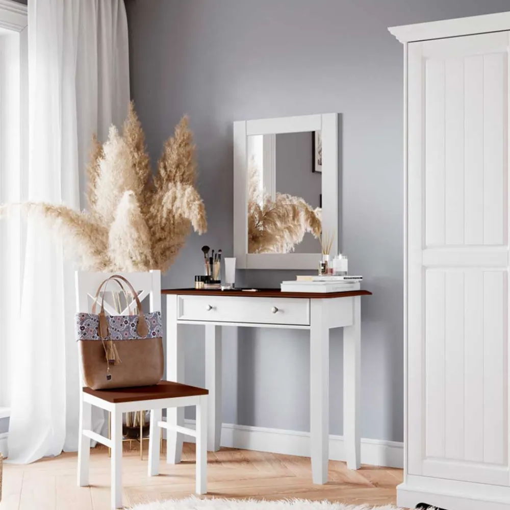 Wohnen Schminktische*Landhaus Frisiertisch mit einer Schublade - Manipur