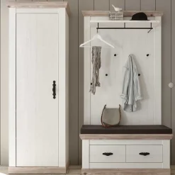 Wohnen Landhaus Garderoben Möbel zweifarbig - Nedita (dreiteilig)