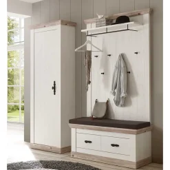 Wohnen Landhaus Garderoben Möbel zweifarbig - Nedita (dreiteilig)