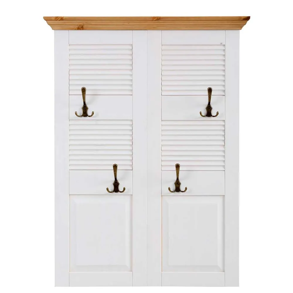 Wohnen Landhaus Garderobenpaneel in Lamellen Kassetten Optik - Axdonira