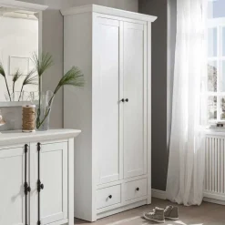 Wohnen Landhaus Garderoben-Schrank in Weiß - Chelles