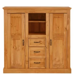 Wohnen Landhaus Highboard aus Kiefer Massivholz - Major