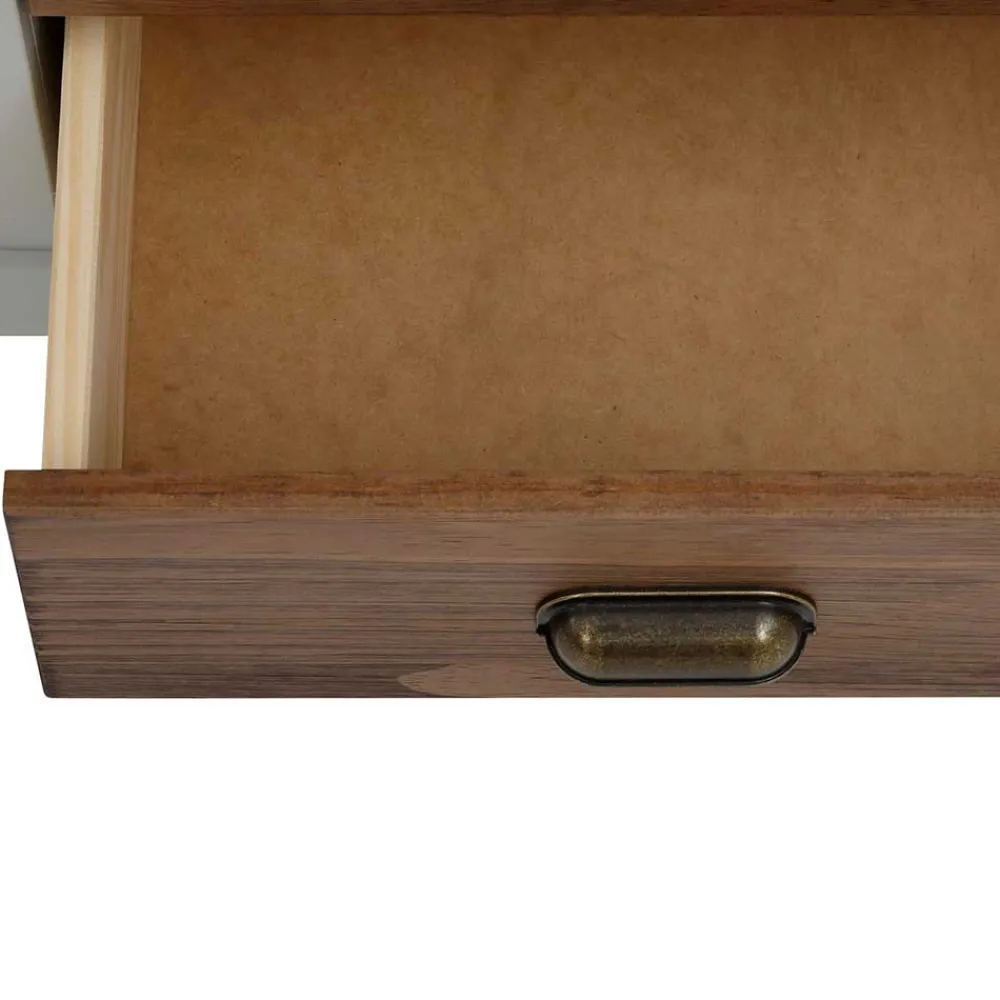 Wohnen Landhaus Highboard in Holz Braun und Grau - Veproma