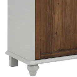 Wohnen Landhaus Highboard in Holz Braun und Grau - Veproma