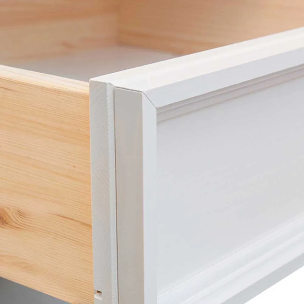 Wohnen Landhaus Highboard in Weiß lackiert - Indico