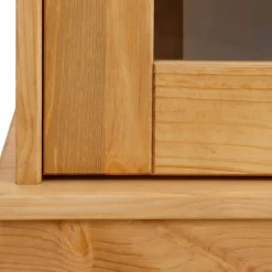 Wohnen Vitrinen|Wohnzimmer-Vitrinen*Landhaus Highboard Vitrine aus Kiefer - Goro