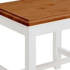 Wohnen Landhaus Hocker in Weiß und Bernstein - Garella