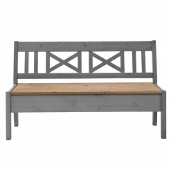 Wohnen Küchenbänke|Esszimmerbänke*Landhaus Holzbank Jytte drei Sitzplätze