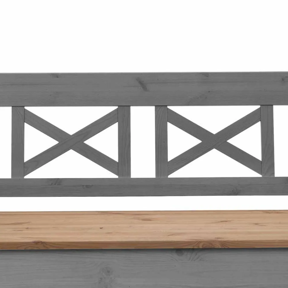 Wohnen Küchenbänke|Esszimmerbänke*Landhaus Holzbank Jytte drei Sitzplätze