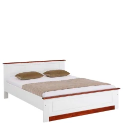 Wohnen Jugendbetten*Landhaus Holzbett in Weiß & Kirschbaum - Vendirai