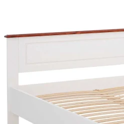 Wohnen Jugendbetten*Landhaus Holzbett in Weiß & Kirschbaum - Vendirai