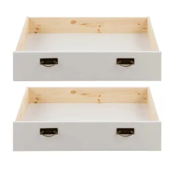 Wohnen Jugendbetten*Landhaus Holzbett in Weiß & Kirschbaum - Vendirai