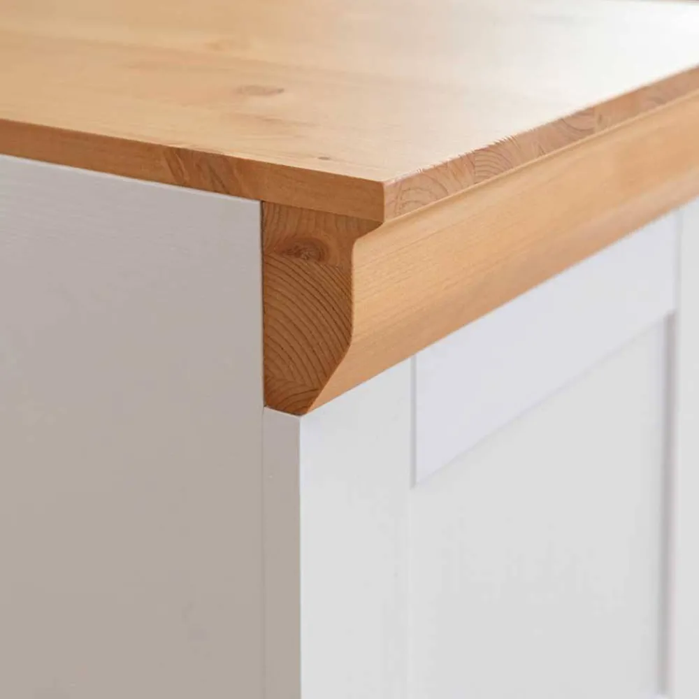 Wohnen Weiße Möbel|Holztruhen*Landhaus Holztruhe aus Kiefer Massivholz - Saluts