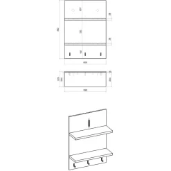 Wohnen Landhaus Küchenregal für die Wandmontage - Eture