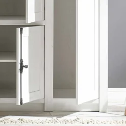 Wohnen Schränke|Kleiderschränke*Landhaus Kleiderschrank Chelles in Weiß mit Spiegel