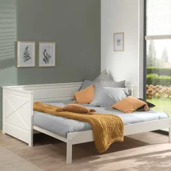 Wohnen Skandinavische Möbel|Jugendbetten*Landhaus Kojenbett zum Ausziehen - Tradora