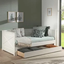 Wohnen Skandinavische Möbel|Jugendbetten*Landhaus Kojenbett zum Ausziehen - Tradora