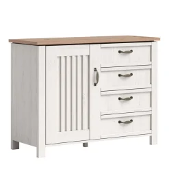 Wohnen Landhaus Kombi-Kommode in Weiß - Malvissa
