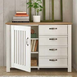 Wohnen Landhaus Kombi-Kommode in Weiß - Malvissa