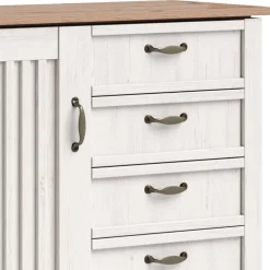 Wohnen Landhaus Kombi-Kommode in Weiß - Malvissa