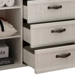 Wohnen Landhaus Kombi-Kommode in Weiß - Malvissa