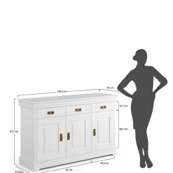 Wohnen Landhausmöbel|Küchenschränke*Landhaus Kombi-Kommode zweifarbig - Varicano