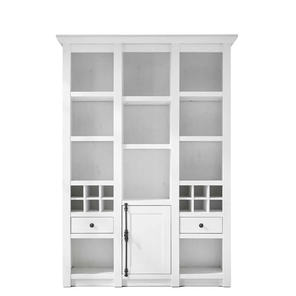 Wohnen Esszimmerregale|Regale*Landhaus Kombiregal in Weiß Touchwood - Chelles