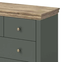 Wohnen Landhaus Kommode in Dunkelgrün - Daney