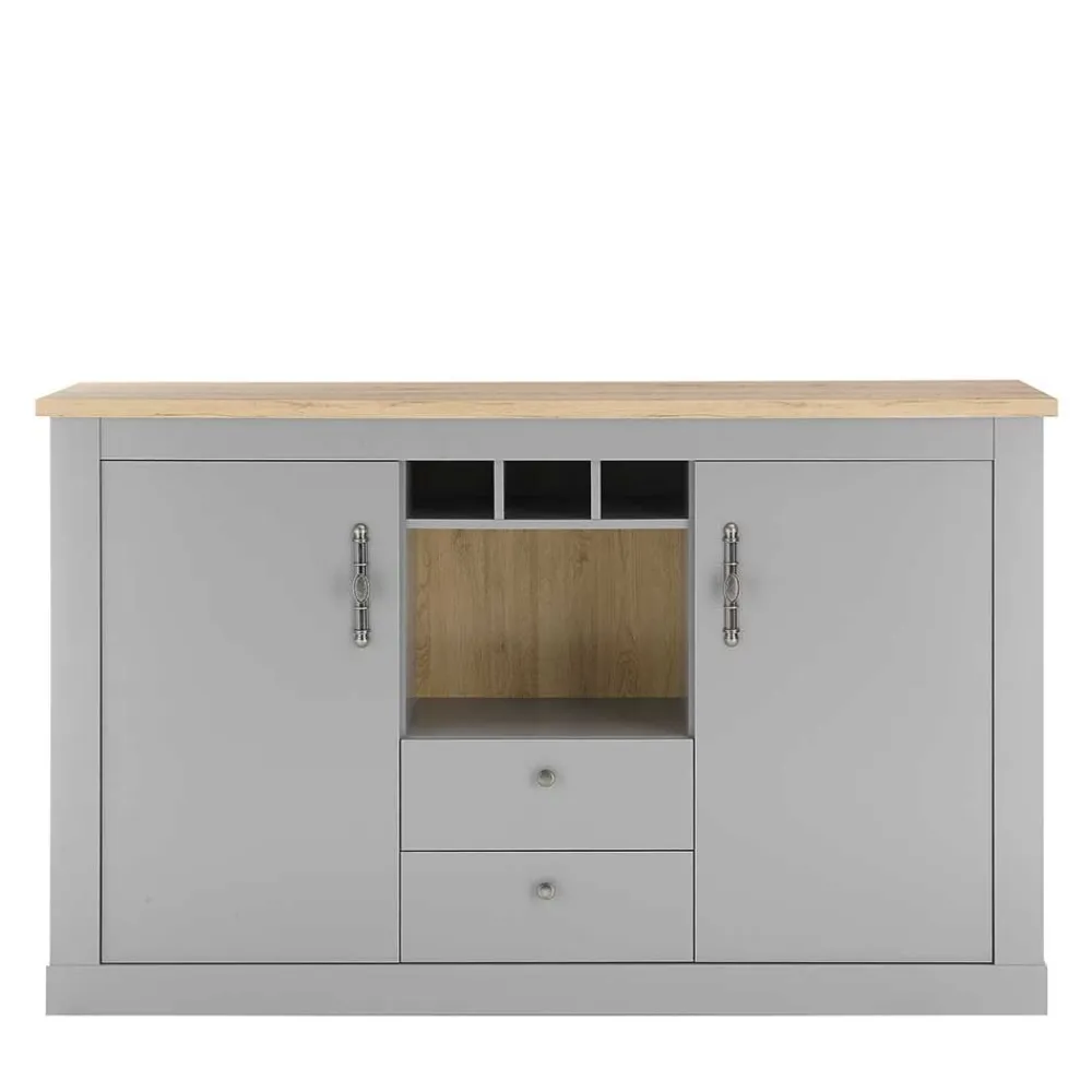 Wohnen Landhausmöbel|Küchenschränke*Landhaus Kommode in Lichtgrau - Buleta