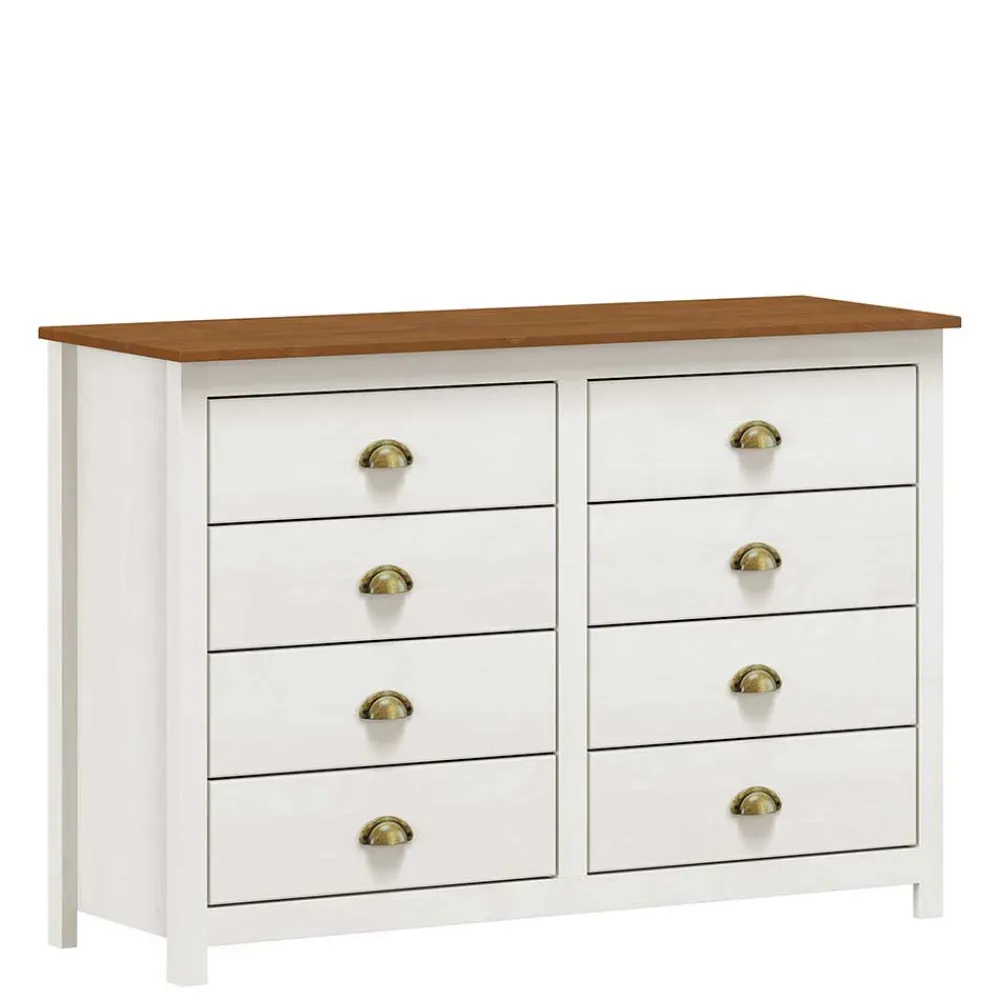 Wohnen Sideboards|Kommoden*Landhaus Kommode mit acht Schubladen - Clipper
