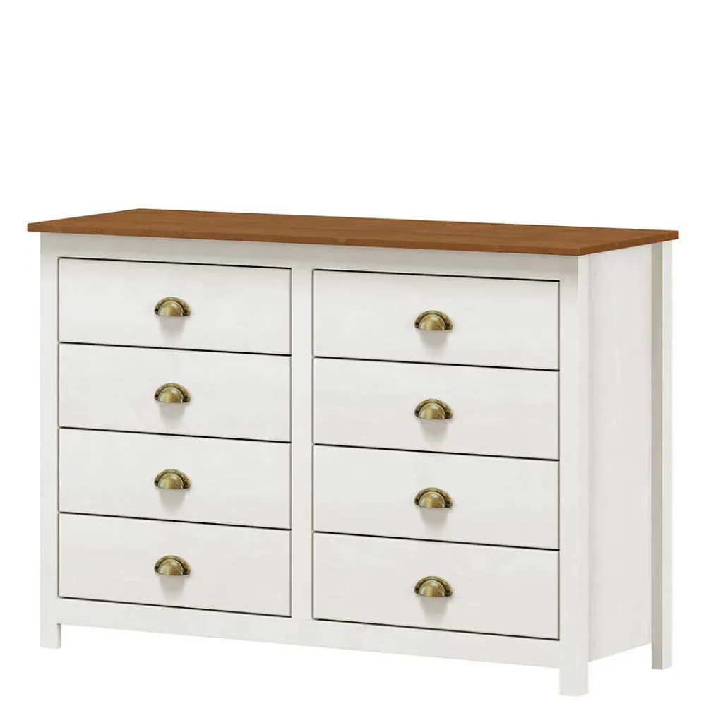 Wohnen Sideboards|Kommoden*Landhaus Kommode mit acht Schubladen - Clipper