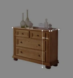 Wohnen Landhaus Kommode Terezza aus Fichte Massivholz