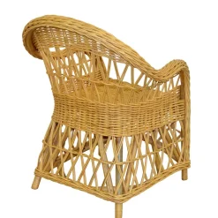 Wohnen Landhaus Korbsessel in Beige Rattan - Witenga
