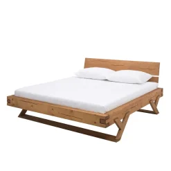 Wohnen Naturholzmöbel|Betten*Landhaus Massivholzbett mit Kufen - Fuertun