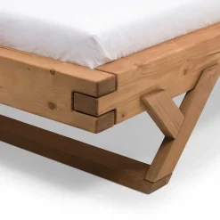 Wohnen Naturholzmöbel|Betten*Landhaus Massivholzbett mit Kufen - Fuertun
