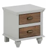 Wohnen Vintage Möbel|Nachttische*Landhaus Nachtkommode in Holz Braun und Grau - Veproma