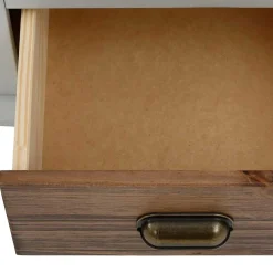 Wohnen Vintage Möbel|Nachttische*Landhaus Nachtkommode in Holz Braun und Grau - Veproma