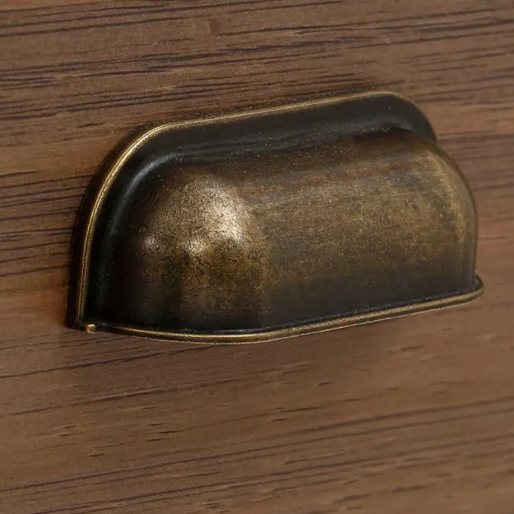 Wohnen Vintage Möbel|Nachttische*Landhaus Nachtkommode in Holz Braun und Grau - Veproma